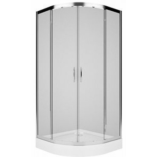 KOLO Rekord štvrťkruhový kút 80 x 80 cm, posuvné dvere, číre sklo PKPG80222003