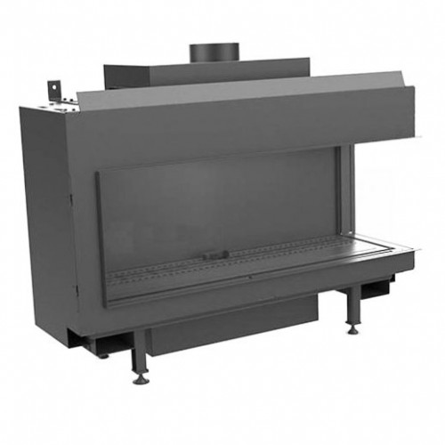 KRATKI LEO 100 PB 4,7 - 9,5 kW zabudovateľný plynový krb, pravý bok LEO/P/100/LPG