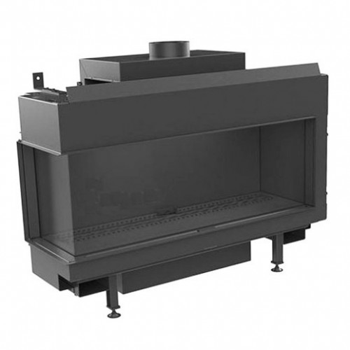 KRATKI LEO 100 PB 4,7 - 9,5 kW zabudovateľný plynový krb, ľavý bok LEO/L/100/LPG
