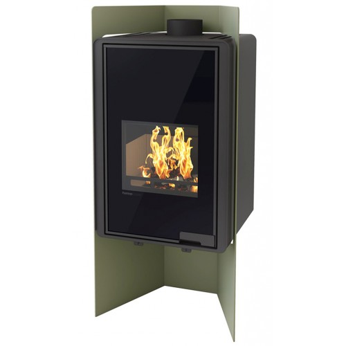 HS FLAMINGO DELUXE ® PULAU Krbové kachle 9kW, olivová HSF42-030