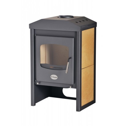 HSFLAMINGO Krbové kachle VEGA 9kW, antracit, dlažba piesková s perkom