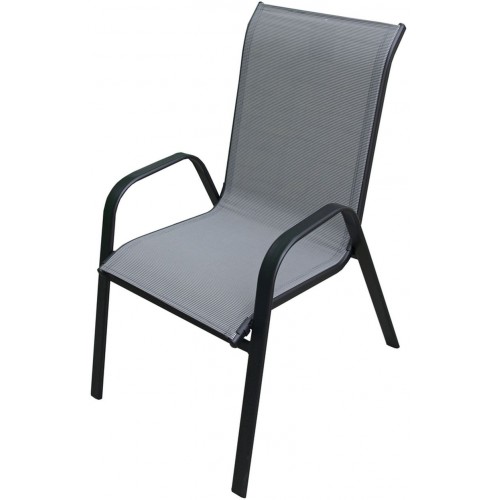Záhradné kreslo XT1012C (ZWC-2429) čierna / béžovo-šedá 1012C