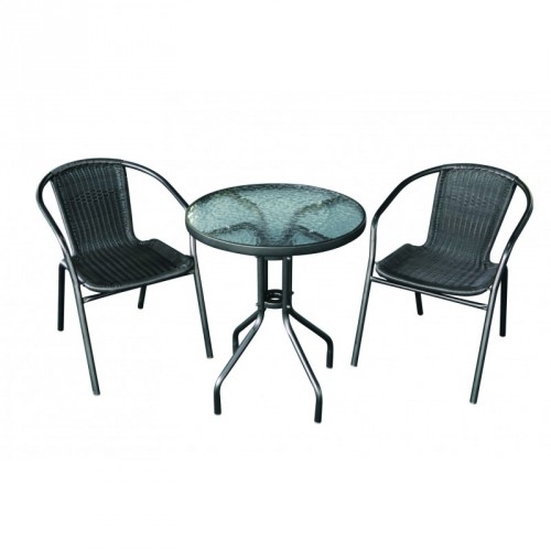 Kreslo ASC 001 záhradný, ratan, čierna 97/23