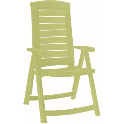 ALLIBERT ARUBA záhradná stolička polohovacia, svetlo zelená 17180080