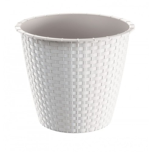 PROSPERPLAST RATOLLA ROUND kvetináč 1l, biela DRSO150