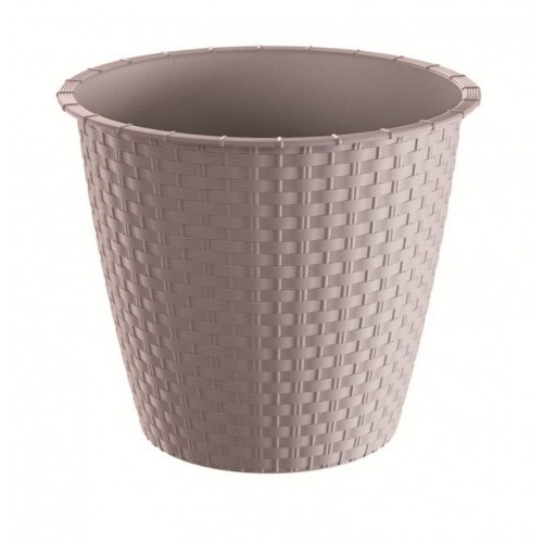 PROSPERPLAST RATOLLA ROUND kvetináč 10,8l, mocca DRSO300