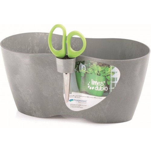 Prosperplast LIMES DUBLO Kvetináč na bylinky 2,5l, 25x12x12cm, betón DLD250