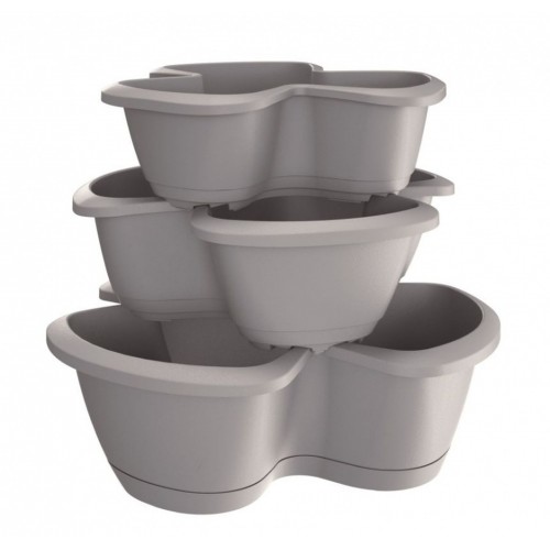 Prosperplast RESPANA TRIO Kvetináč na bylinky 47 cm, šedý kameň DRET123S