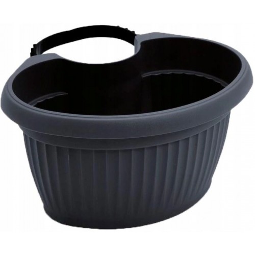 Prosperplast TERRA Kvetináč závesný na odkvapy, 28cm, 4l, antracit DTRY28