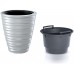 Prosperplast FREZE Kvetináč nízky s vkladom 29,9cm, biela DBFE300
