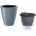 Prosperplast FREZE Kvetináč nízky s vkladom 29,9cm, svetlo šedá DBFE300