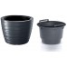 Prosperplast MAZE Kvetináč nízky s vkladom 37,5cm, antracit DLMZ400