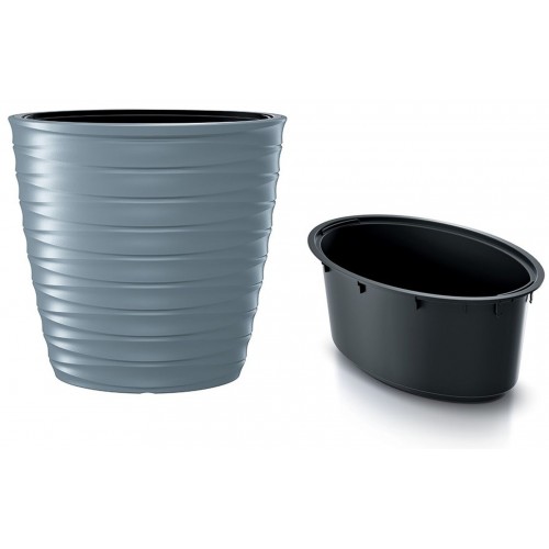 Prosperplast FREZE Kvetináč oválny vysoké s vkladom 59,3cm, svetlo šedý DPFEE600