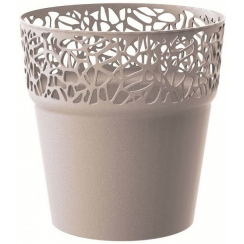 Prosperplast TREE kvetináč s čipkou 17,5 cm, mocca DTRE175 Prosperplast TREE kvetináč s čipkou 17,5 cm, mocca DTRE175