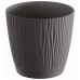 PROSPERPLAST SANDY P Kvetináč s miskou 10,8 cm, antracit DSY110P
