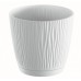 PROSPERPLAST SANDY P Kvetináč s miskou 16,8 cm, biela DSY170P
