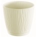 PROSPERPLAST SANDY P Kvetináč s miskou 14,9 cm, krémová DSY150P