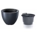 Prosperplast HEOS Kvetináč s vkladom 29,8cm, antracit DBHEM300