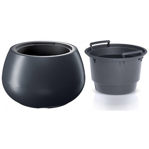 Prosperplast HEOS Kvetináč s vkladom 37cm, antracit DBHEK400