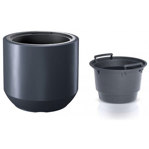 Prosperplast HEOS Kvetináč s vkladom 39cm, antracit DBHEW400
