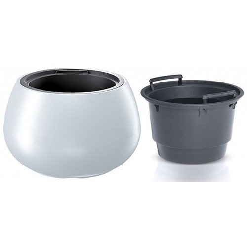 Prosperplast HEOS Kvetináč s vkladom 37cm, biela DBHEK400