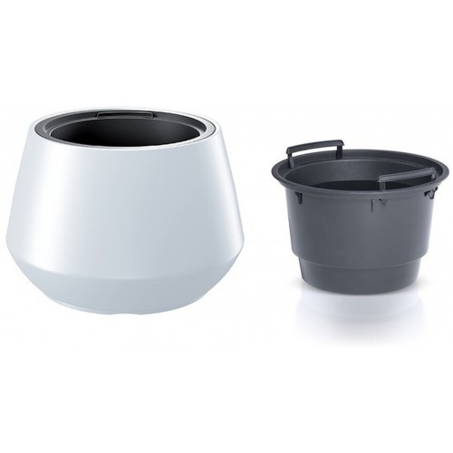 Prosperplast HEOS Kvetináč s vkladom 43,6cm, biela DMHET440