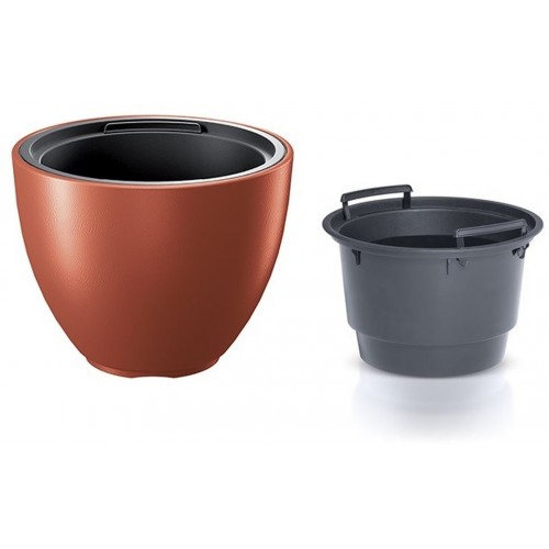 Prosperplast HEOS Kvetináč s vkladom 29,8cm, meď DBHEM300 Prosperplast HEOS Kvetináč s vkladom 29,8cm, meď DBHEM300