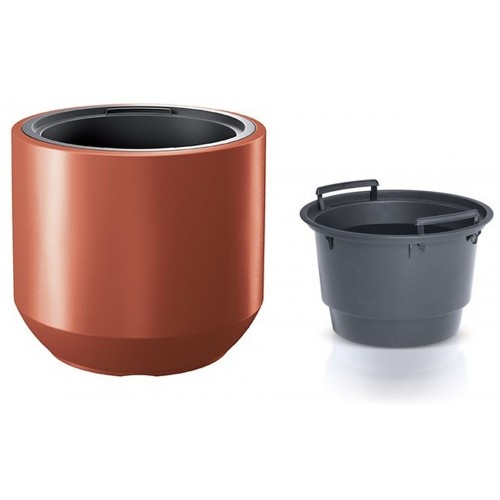 Prosperplast HEOS Kvetináč s vkladom 39cm, meď DBHEW400