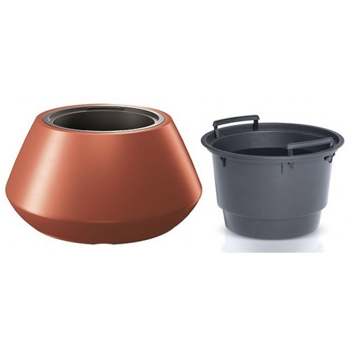 Prosperplast HEOS Kvetináč s vkladom 58,2cm, meď DMHET600