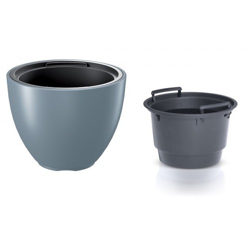Prosperplast HEOS Kvetináč s vkladom 29,8cm, svetlo šedý DBHEM300 Prosperplast HEOS Kvetináč s vkladom 29,8cm, svetlo šedý DBHEM300