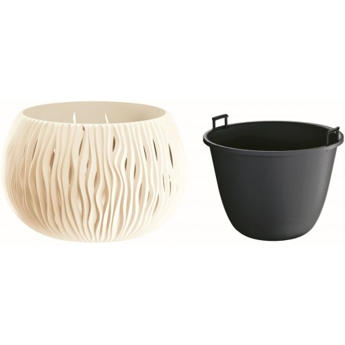 Prosperplast SANDY Bowl kvetináč 14cm, 0,75l, krémová DSK150 Prosperplast SANDY Bowl kvetináč 14cm, 0,75l, krémová DSK150