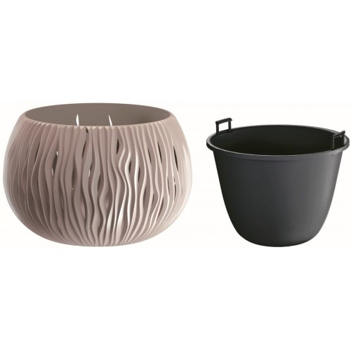 Prosperplast SANDY Bowl kvetináč 48cm, 21l, mocca DSK480 Prosperplast SANDY Bowl kvetináč 48cm, 21l, mocca DSK480