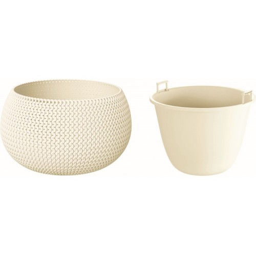Prosperplast SPLOFY Bowl květináč 37cm, 9l, krémová DKSP370