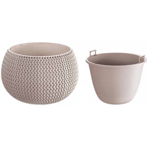 Prosperplast SPLOFY Bowl kvetináč 37cm, 9l, mocca DKSP370