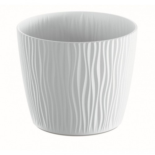 PROSPERPLAST SANDY Kvetináč 14,9 cm, biela DSY150