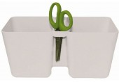 Prosperplast TWINS CUBE Kvetináč na bylinky 24,4x11x12cm, biela DTC245