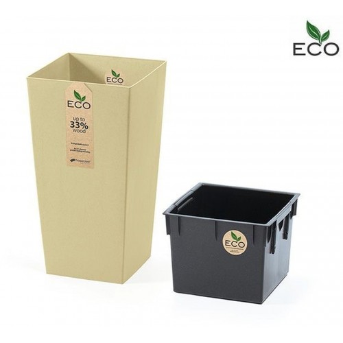 Prosperplast URBI SQUARE ECO Kvetináč 26,5cm, krémový DURS265W Prosperplast URBI SQUARE ECO Kvetináč 26,5cm, krémový DURS265W
