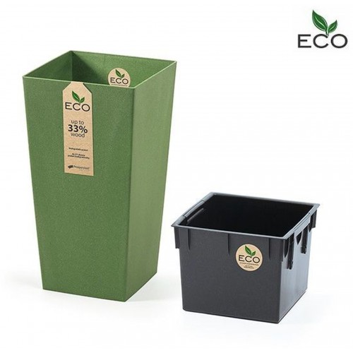 Prosperplast URBI SQUARE ECO Kvetináč 40cm, zelený DURS400W