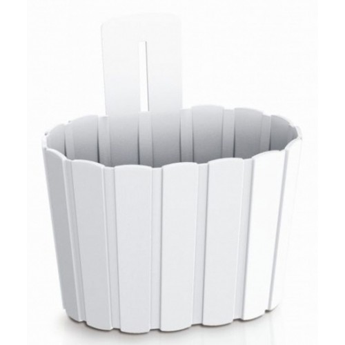 PROSPERPLAST BOARDEE WALL Kvetináč závesný 19,4 cm, biela DDES200