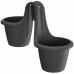 Prosperplast RESPANA TWINS Závesný kvetináč duo 46,3 cm, antracit DRED200