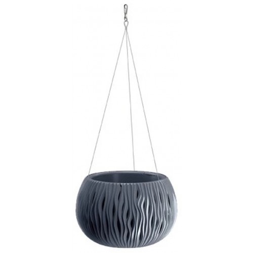 Prosperplast SANDY BOWL WS závesný kvetináč 37cm, 9l, antracit DSK370WS