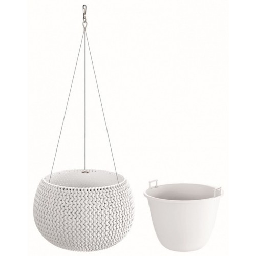 Prosperplast SPLOFY Bowl WS závesný kvetináč 37cm, 9l, biela DKSP370WS Prosperplast SPLOFY Bowl WS závesný kvetináč 37cm, 9l, biela DKSP370WS