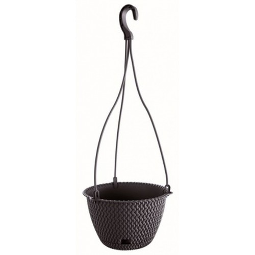 Prosperplast SPLOFY ROUND W Závesný kvetináč 27 cm, antracit DSPW270