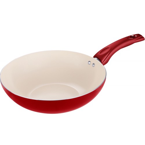 LAMART Keramická panvica WOK ECOLOR LTK2808RW, 280mm, červená, 42000199 LAMART Keramická panvica WOK ECOLOR LTK2808RW, 280mm, červená, 42000199