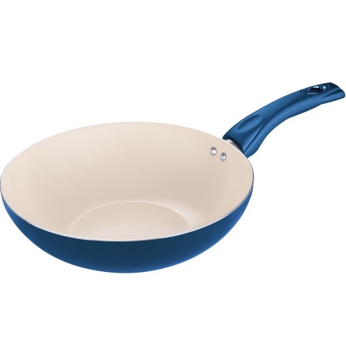LAMART Keramická panvica WOK ECOLOR LTK2808BLW, 280mm, modrá, 42000202