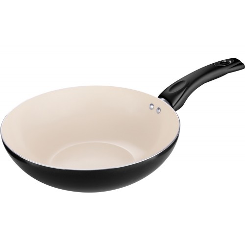 LAMART Keramická panvica WOK ECOLOR LTK2808BW, 280mm, čierna, 42000205 LAMART Keramická panvica WOK ECOLOR LTK2808BW, 280mm, čierna, 42000205