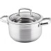 LAMART PRESTIGE Nerezový hrniec LTSS2212, 220 mm, 4,7 l, so sklenenou pokrievkou, 42000343