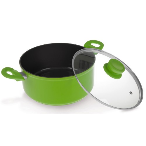 LAMART Keramický hrniec K2411GB, 240 mm, zelený, 40026530