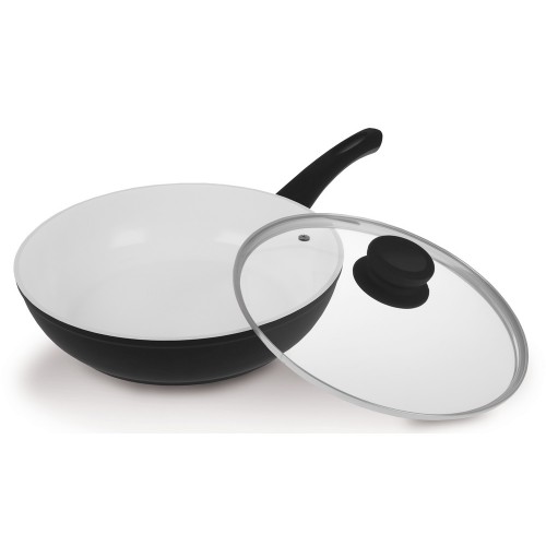 LAMART Keramická panvica K2870BW, 280 mm, čierna, 40026525