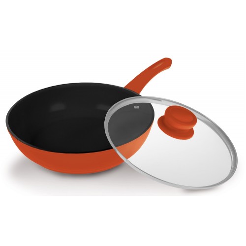 LAMART Keramická panvica K2870RB, 280 mm, červená, 40026526